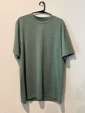 Travis Mathew Heathered Olive Crewneck Short Sleeve Tee